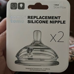 Como Tomo Replacement Silicone Nipple - Slow Flow